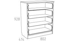 комод НМ 013.71-01 Акварель