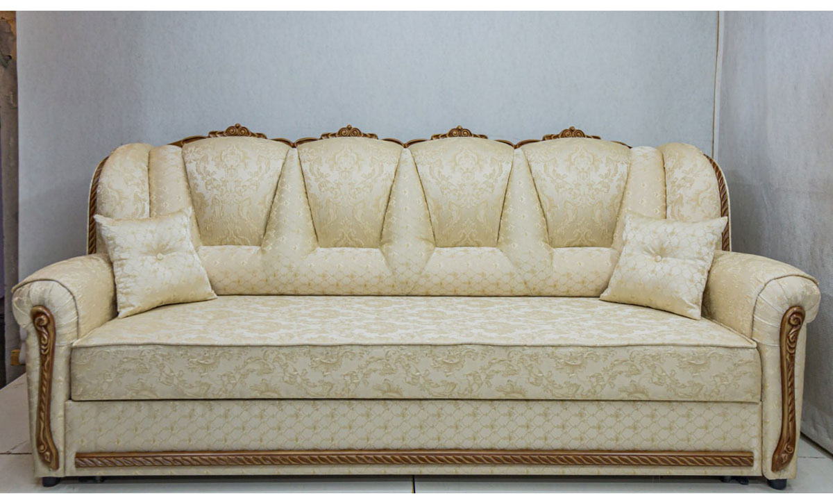 Фото дивана Каролина 195ТТ в ткани: Аметист CALEDONIA ivory