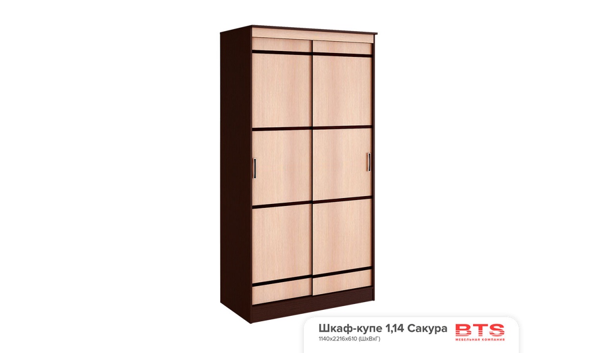 Фотография шкаф-купе Сакура 1,14 м